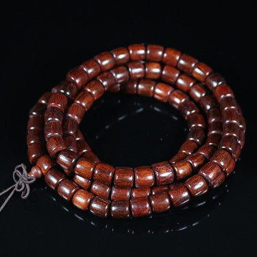 108 Tibetan Cylinder Pterocarpus Wood Beads Mala Bracelet-Your Soul Place
